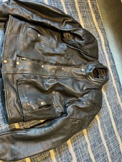 Vintage leather bike jacket