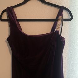Beautiful Purple Velvet Formal Dress Large Well Taken Care Of Wore It Only Once