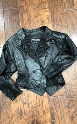 Beautiful ladies leather jacket w gorgeous suede trim