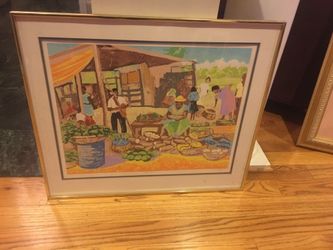 Framed Market Day print