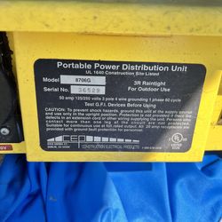 Portable power distribution unit