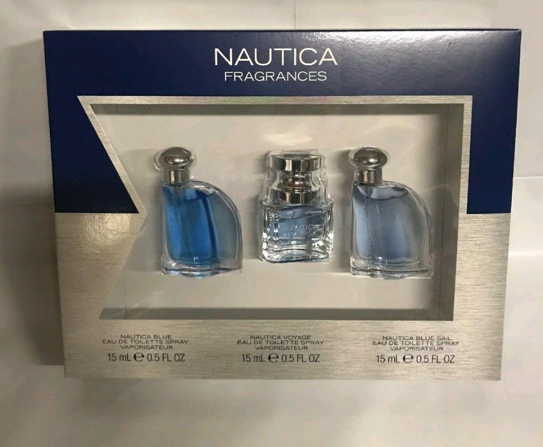 Nautica Men's Fragrance 3 Piece Gift Set de toilette spray 3 x .5 fl oz