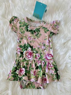Posh Peanut Renia Cap Sleeve Bodysuit Twirl Size 0-3 Months 