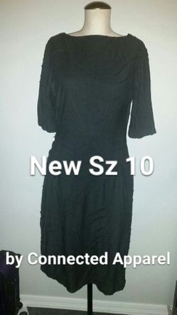 New women's size 10 black dress by connected apparel work cocktail party nwt