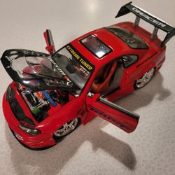 Boley 1/24 x-tuner Red racing Nissan Silvia With Working Lights car

