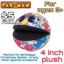 (NEW) Namco Pac Man 4 inch plush Stuffed Animal