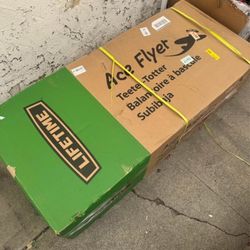 Lifetime Kids's Ace Flyer Metal Teeter Totter, Green and Brown