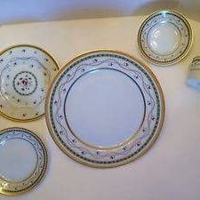 Faberge China. Luxembourg pattern. Green. Service for 8
