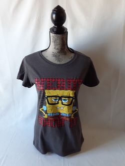 SpongeBob women's grey short sleeve t-shirt size XL