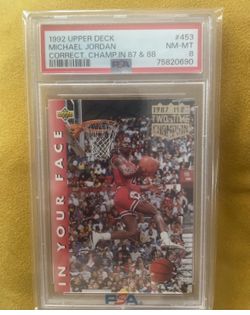 MICHAEL JORDAN 1989 HOOPS NBA ALL-STAR GAME PSA-8.5 Nm/ Mt*