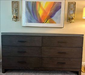 Restoration Hardware Meade 6-Drawer Dresser with Concrete Top