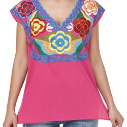 Woman’s Plus Size Mexican Style Embroidered Top Size 3X