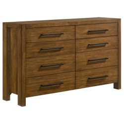 Adderley Warm Brown 8-drawer Bedroom Dresser Cabinet