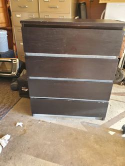 Dark Brown 4-Drawer Dresser