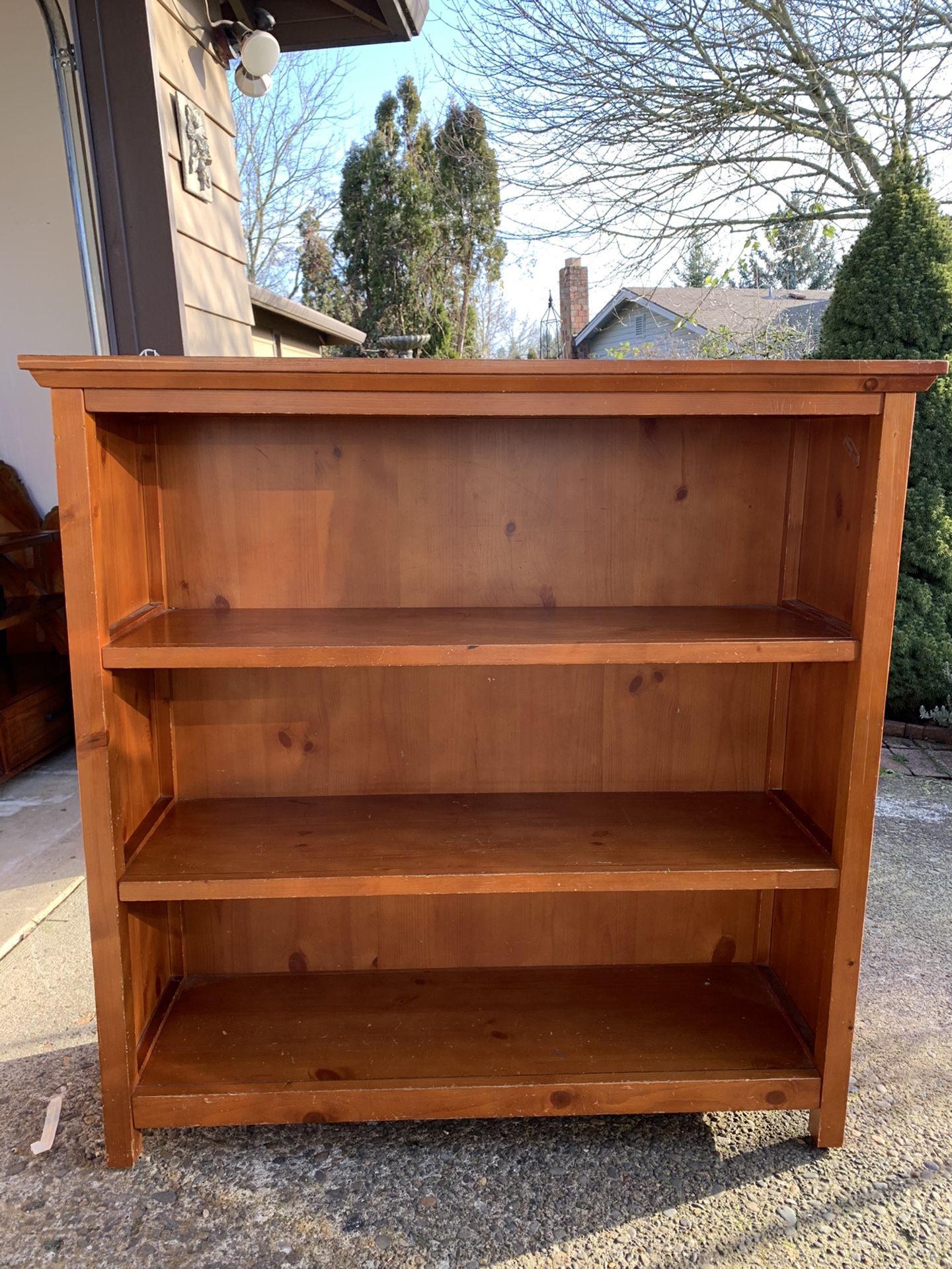 Solid wood bookcase