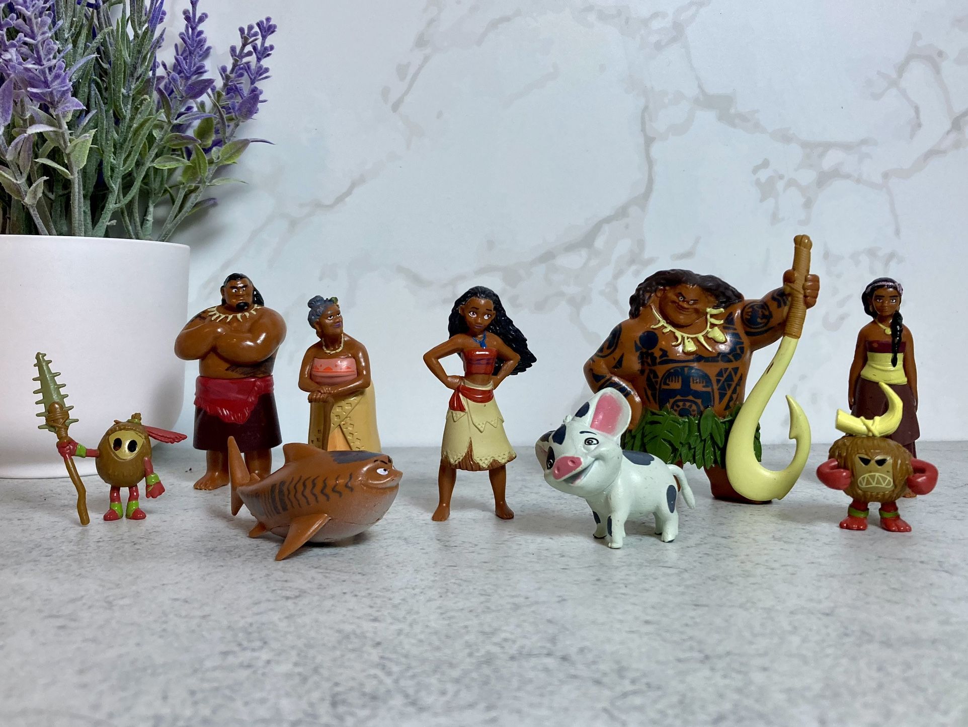 Disney Moana Toys Figurines Maui Kids Dolls Collectibles Action Figures