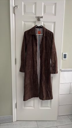 Vintage Suede Leather “Anonymous John Carlisle” Trench Coat