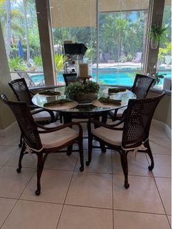 Moving sale!! See comments for pricing. Dining set, kitchen table, sectional couch, accent chair,  tv stand, couch)