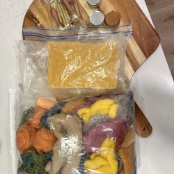 Natural Wool Felting & Beeswax Candle Making Kit – Craft / DIY Set
