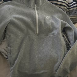 mens gray nike quarter zip