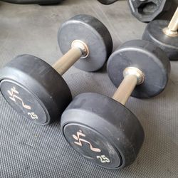 Dumbbells (2x25Lbs) for $50 Firm (Walnut 91789)