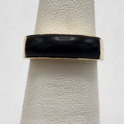14kt Yellow Gold Onyx Stone Ring 