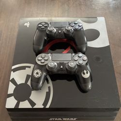 PlayStation 4 Pro 1TB Console Star Wars: Battlefront II With 2 Controllers and 10 Games