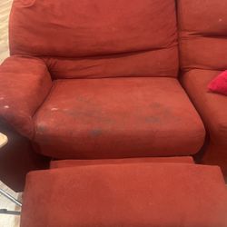 Red Couch 4 Pieces 