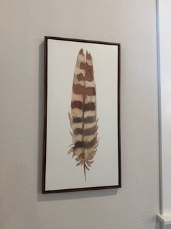 Feather Watercolor Canvas Wall Art