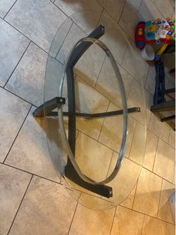 Glass coffee table