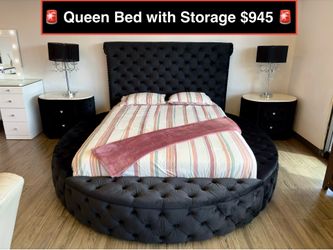 Brand New Queen Bed Frame with storage ((( available in different colors