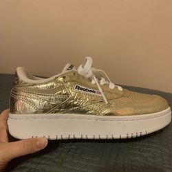 Reebok Classic Gold Foil Sneakers