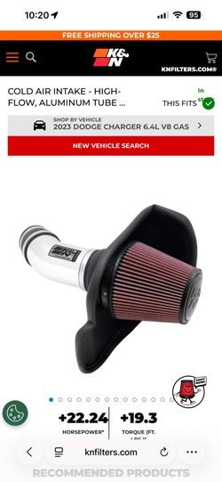 K&N Cold Air Intake for Dodge Charger 6.4L
