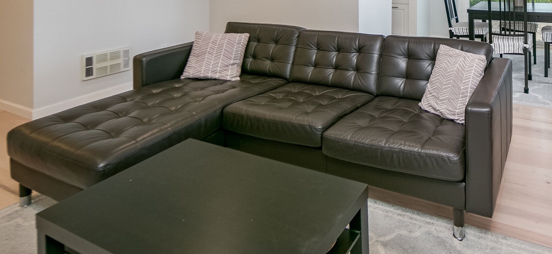 IKEA LANDSKRONA Leather Sofa, Dark Brown