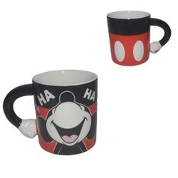 Disney Mickey Mouse Laughing Face w/Sculpted Handle Lg 20oz Mug  New