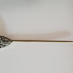 Vintage 14k Hat Pin With Diamond