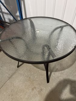 Outdoor Glass Table 