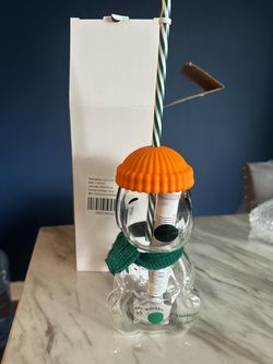 Snoopy Starbucks Glass Cup