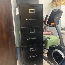 Black 4 draw vertical file cabinet