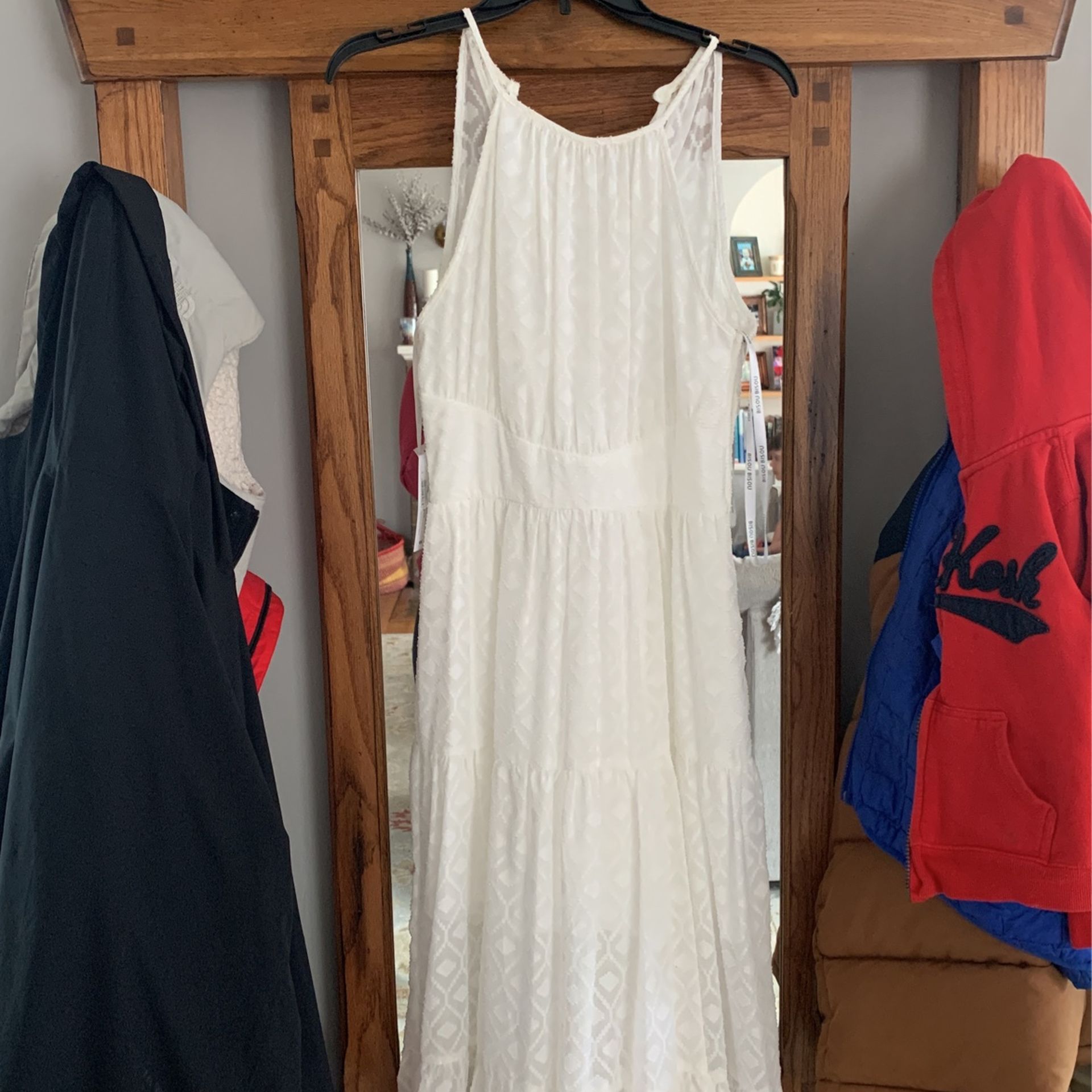 White Full Length Dress Size 4 Brand New