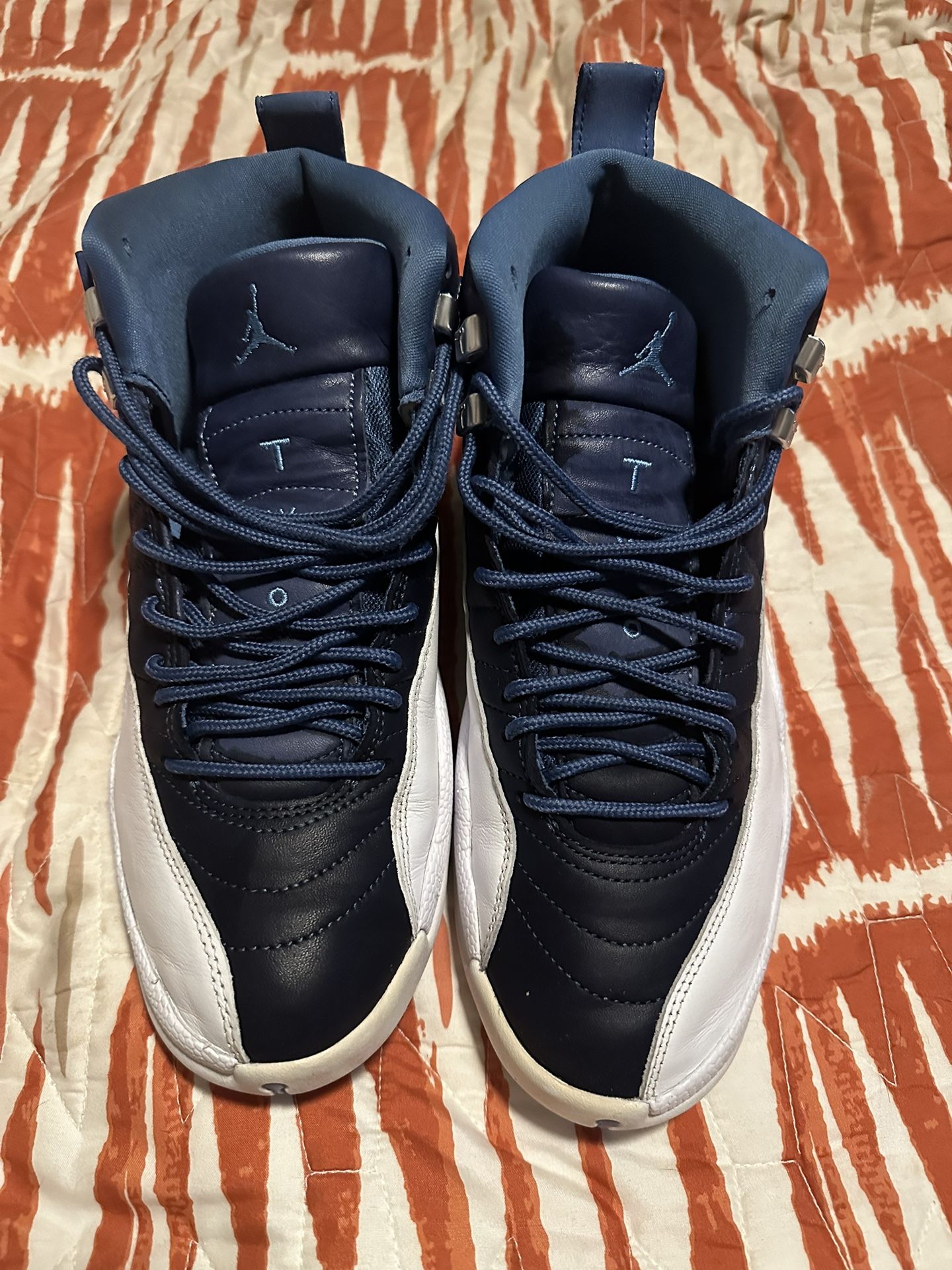 Jordan 12 Retro Style 130690 404 colorway STONE BLUE/LEGEND BLUE