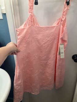 Pink short cute dress, XL