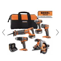 RIDGID 18V Cordless 5-Tool Combo Kit