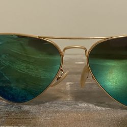 Ray Ban Green Aviator Sunglasses 