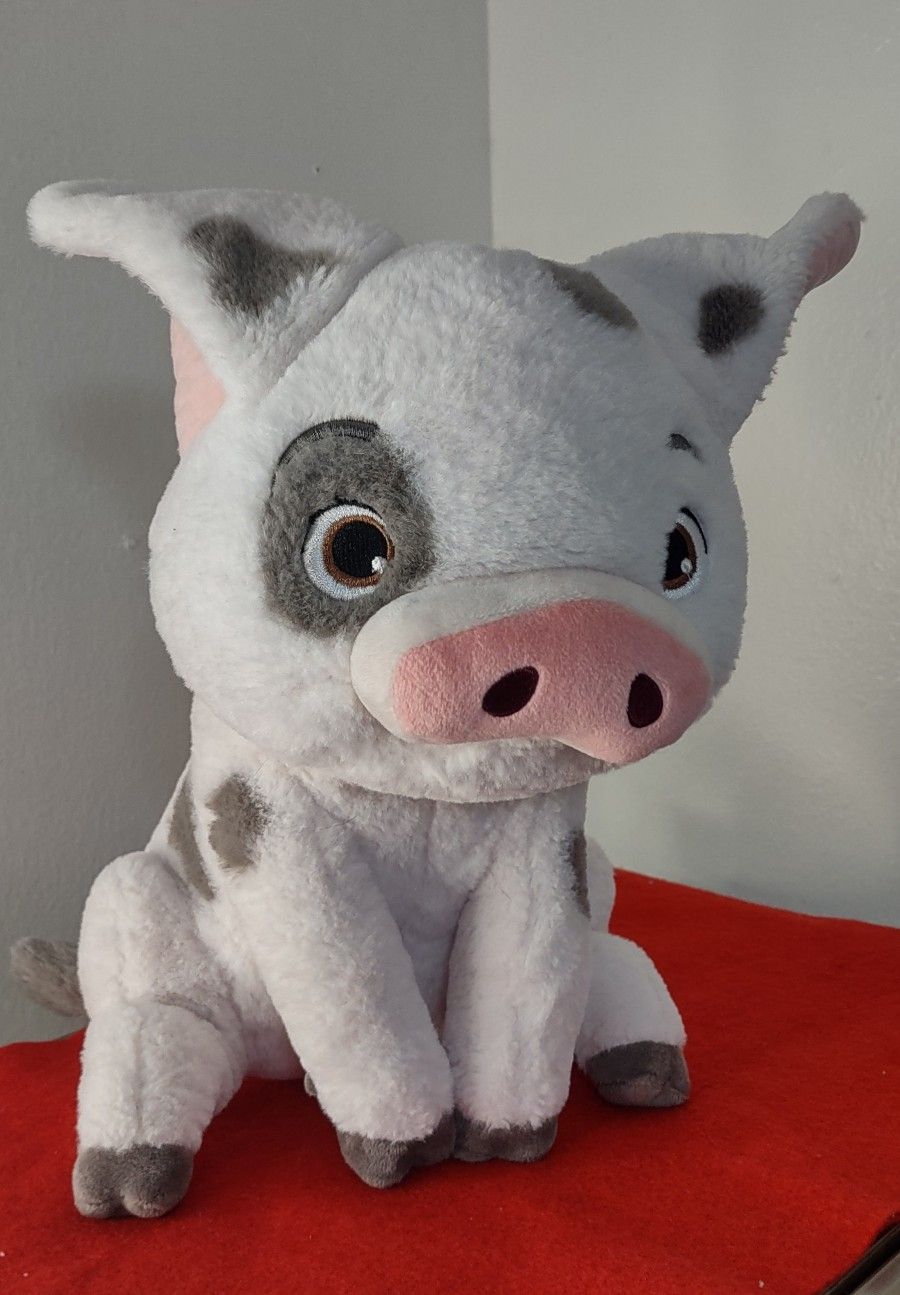 Disney Moana Pua Pig Plush 13" Stuffed Animal White Gray – Disney Store