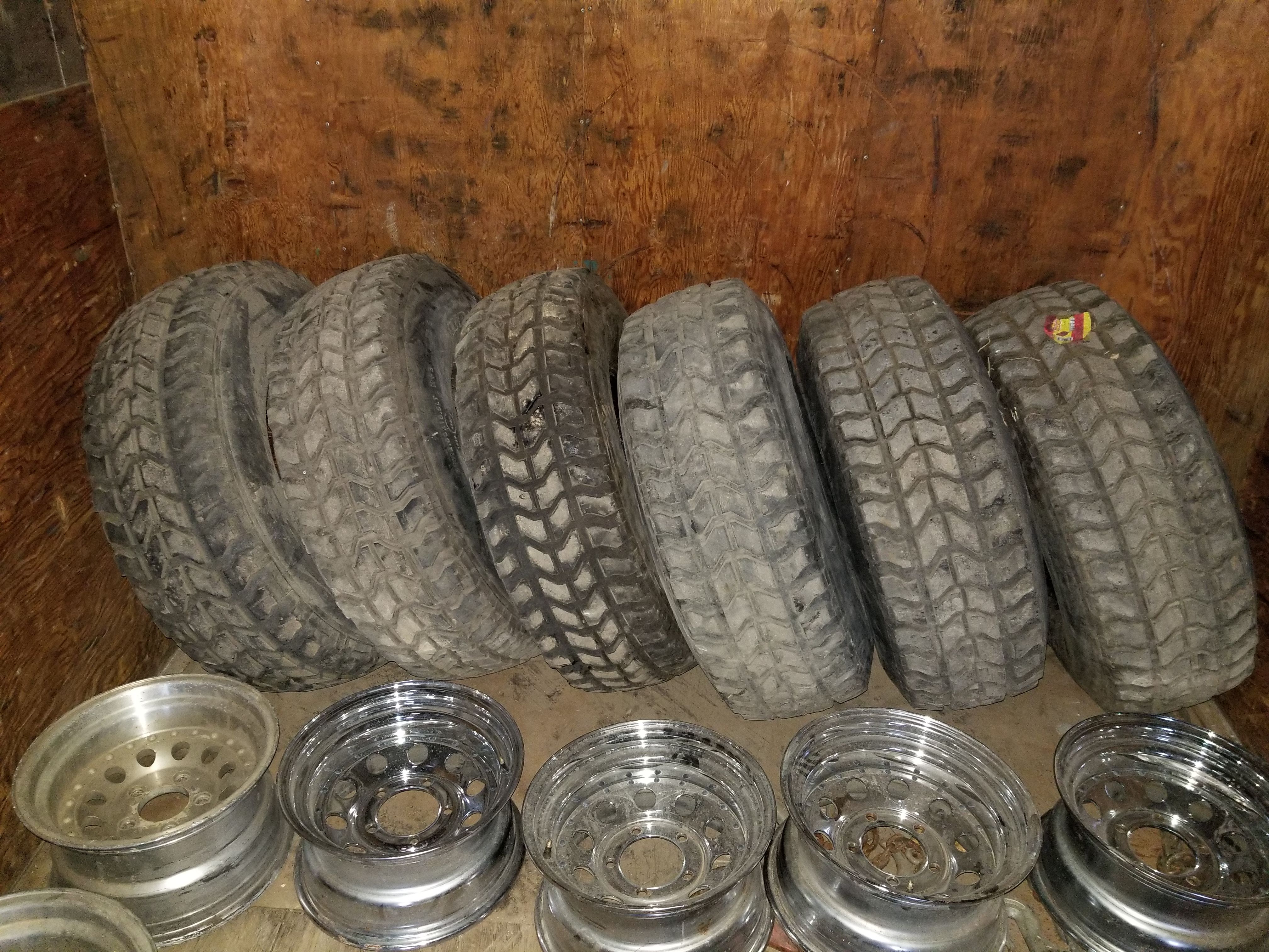 4- 37x12.5x16.5 goodyear wrangler mt military tires and wheels