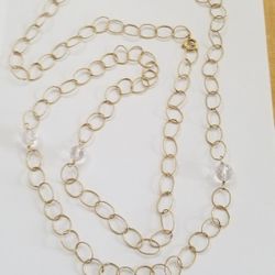Gold Filled Chain With Crystals