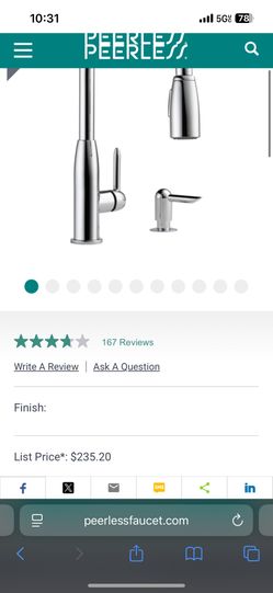 Peerless Faucet For Sell Brand New Never Opened $150.00