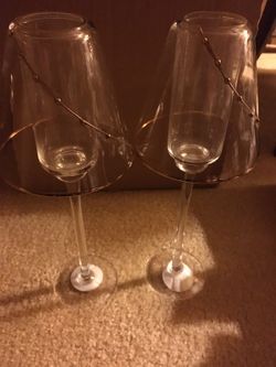 Glass candle holders