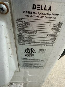 Della mini split 900 btu